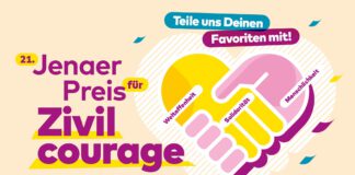 Preisträger*in für den Jenaer Preis für Zivilcourage gesucht