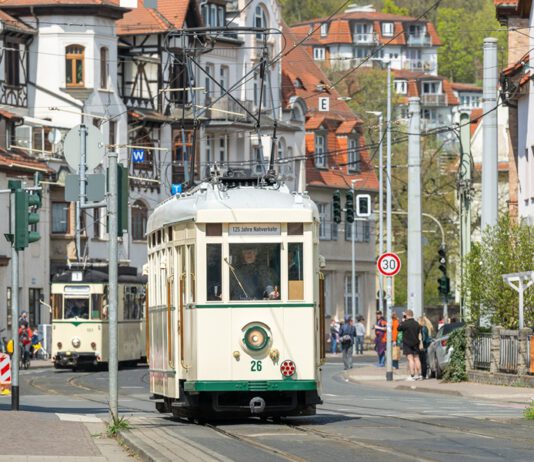 Historische Straßenbahnen zum Tag des offenen Denkmals unterwegs